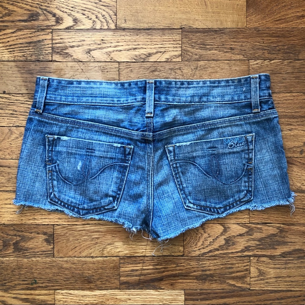 Sacred Blue Low Rise Jean Cutoff Shorts
